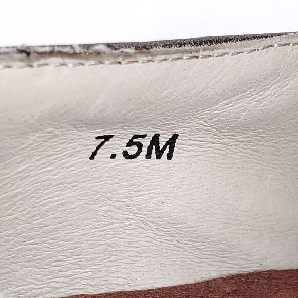 Matt Bernson Casual Slip On Loafer Flat Womens Size 7.5 Silver Brown - Picture 9 of 9